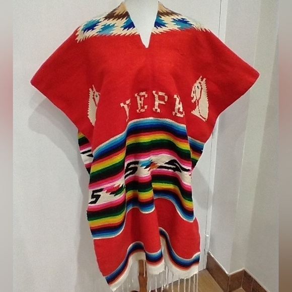 VINTAGE HANDMADE 'PEPE Y ALMA' SERAPE - Picture 1 of 7